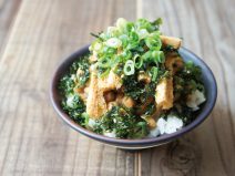 海苔ネギあげ納豆麦ごはん