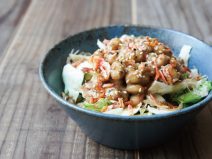 レモンペッパー納豆桜エビサラダ