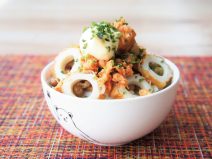 シャケちくわ青のり納豆ご飯