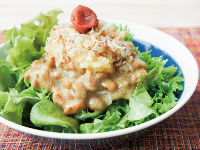 納豆おろしシラス梅サラダ｜簡単納豆レシピ