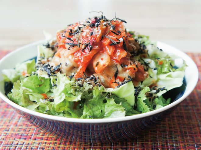 簡単納豆レシピ｜キムチ納豆たらひじきこんぶサラダ