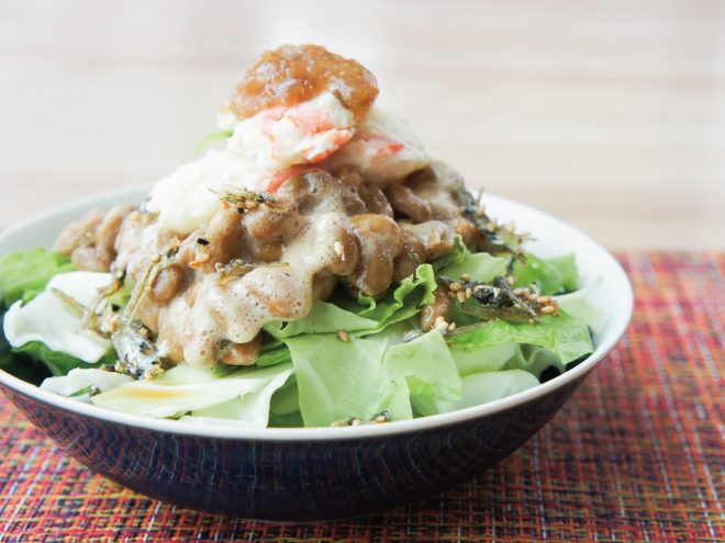 梅肉と小魚納豆ポテトサラダ 梅肉と小魚納豆ポテトサラダ