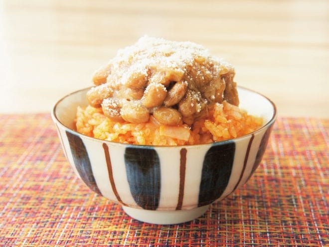 納豆とケチャップライス