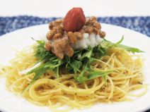 和風大根おろし梅納豆パスタ