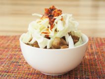 マヨラー油とキャベツ納豆ご飯