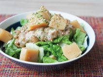 タケノコ納豆青のりごまサラダ