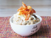 ポテサラキムチ納豆ご飯