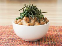 大根菜スパイス海苔納豆ご飯
