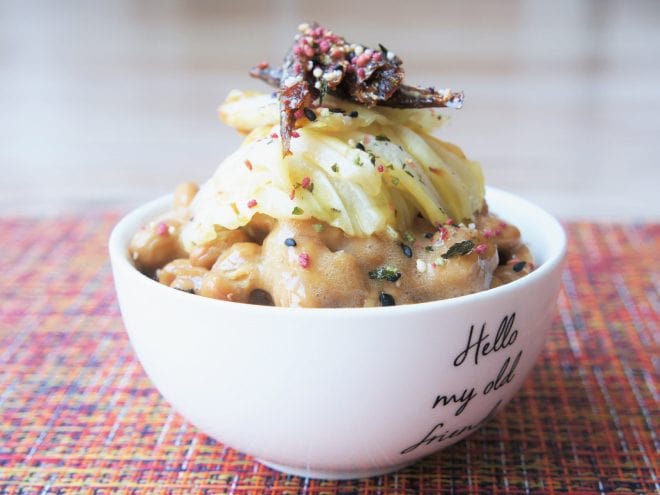 ぽんキャベ納豆ご飯