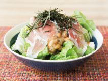 海苔ごま生ハム納豆オニオンサラダ