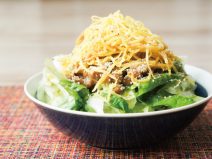 錦糸卵オリーブスパイス納豆チーズサラダ