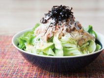 ゆず昆布納豆シーチキンじゃこサラダ