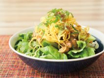 ねぎゴマ錦糸卵納豆オニオンサラダ