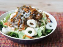 松前漬け納豆ちくわマヨシーザーサラダ