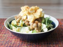 納豆すりごま卵オニオンサラダ