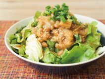 ねぎゴマ納豆ゆずすこなめ茸サラダ