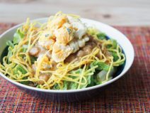 ゆず錦糸卵納豆かぼちゃサラダ