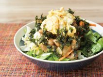 韓国のり梅ドレ納豆かぼちゃサラダ