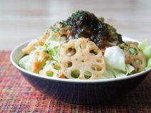 シークワーサーもずく納豆れんこんキンピラサラダ