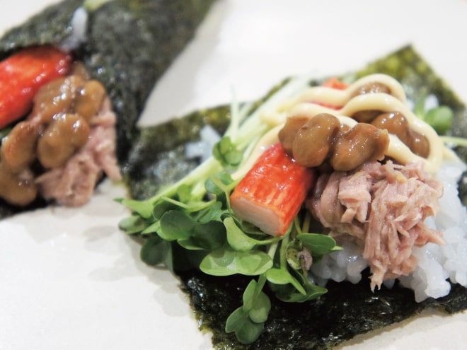 納豆とツナとカニカマ巻き