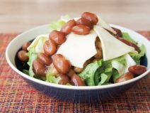 ゆず納豆チーズ金時豆サラダ