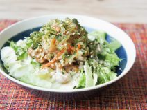 切干し大根のり胡麻納豆シーザーサラダ