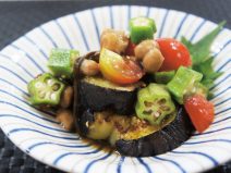 佐土原茄子と納豆オクラのさっぱりタレ