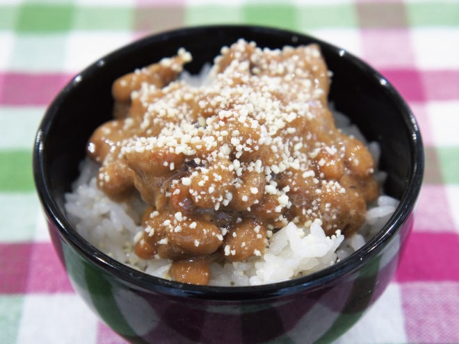 納豆粉チーズご飯
