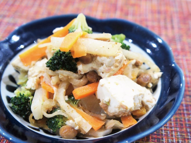 豆腐と大根の納豆きんぴら