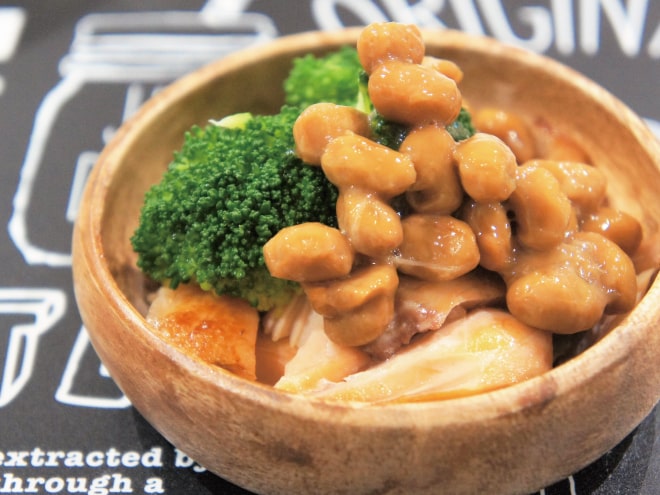 鮭とブロッコリー納豆