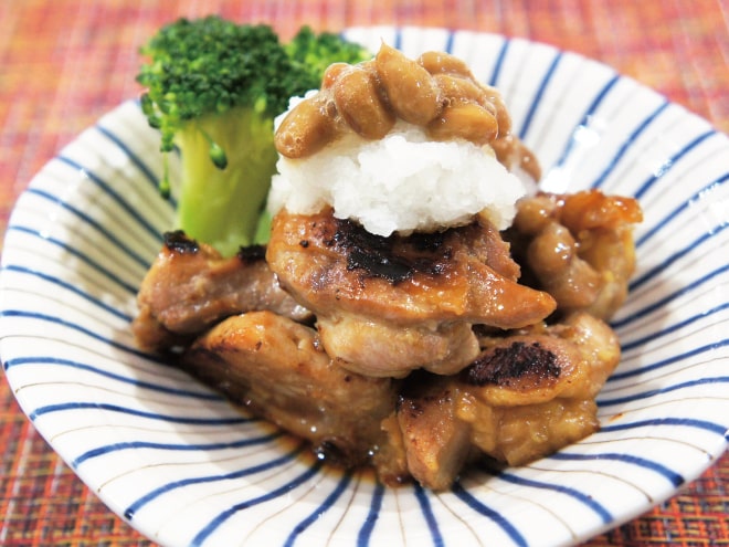焼き鳥風おろし納豆
