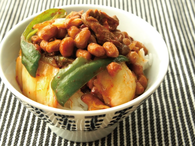 牛キムチ納豆かけご飯 牛キムチ納豆かけご飯