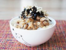 しそ昆布なめ茸納豆ご飯