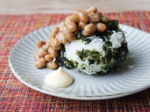 梅入り韓国のりジャコおにぎり納豆