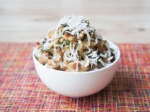 ちりめん梅のり切干し大根納豆ご飯