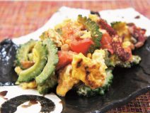 タコと納豆の夏野菜チャンプル