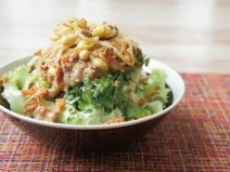 すりごまナムル納豆フライドオニオンサラダ