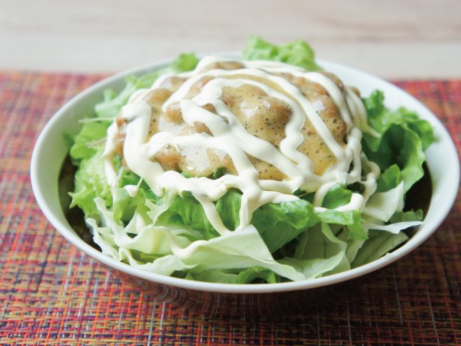 すりごま鰹青のり卵納豆マヨサラダ