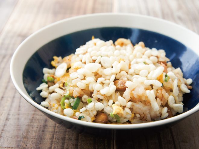 天かすシーチキンねぎ納豆チャーハン