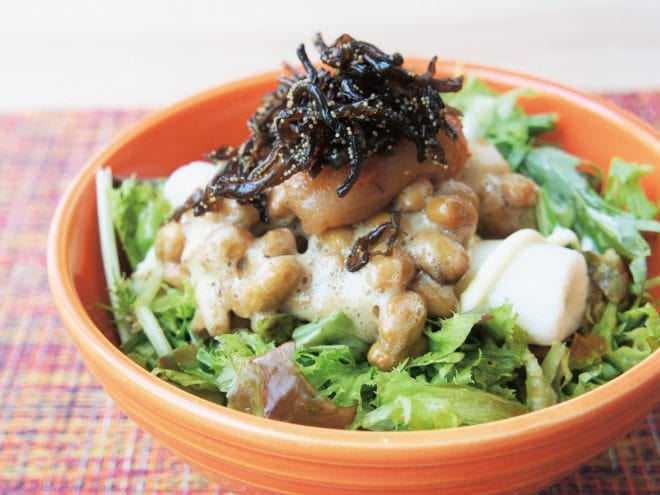 ちくわ明太子納豆サラダ