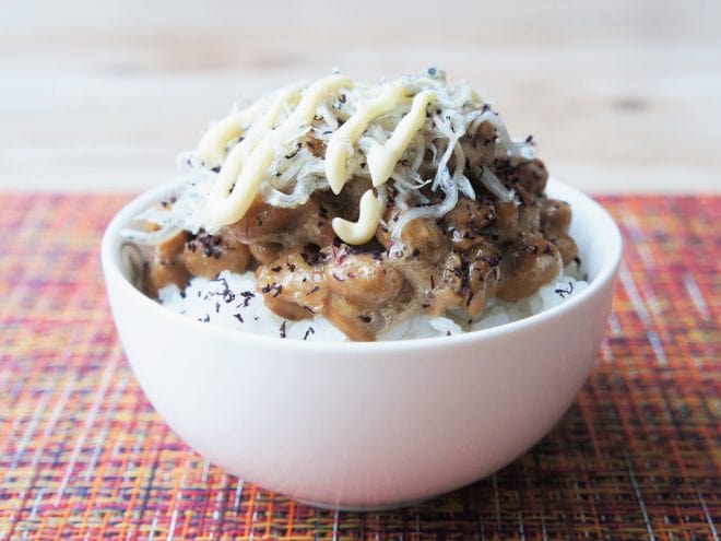 納豆マヨしそちりめんご飯