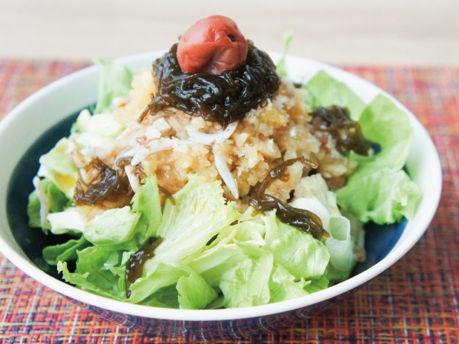 梅もずく納豆大根しらすサラダ｜簡単納豆レシピ