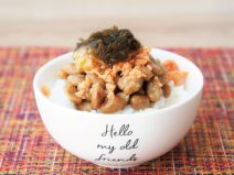 なめ茸もずくシャケ納豆ご飯