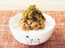 明太子高菜納豆ご飯