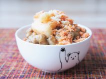 チーズしゃけカクテキ納豆ご飯