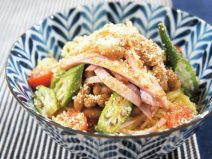 胡麻とチーズの冷やし納豆中華