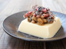 塩昆布スモークタン納豆たまご豆腐