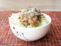 キャベツと昆布の納豆ご飯