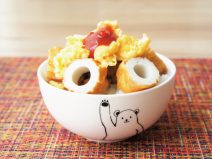 卵と竹輪の納豆ご飯