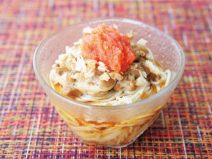 明太子かつお納豆そうめん